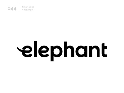 44/100 Daily Smart Logo Challenge 100 day challenge 100 day project abstract elephant letter letterform letters logo logo challenge modern tusk typography wordmark