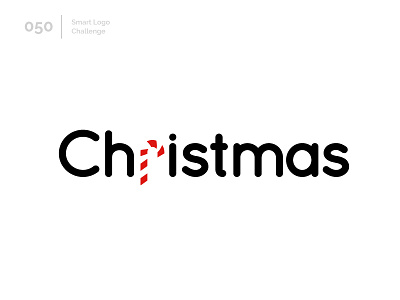 50/100 Daily Smart Logo Challenge 100 day challenge 100 day project abstract candy candy cane christmas letter letterform letters logo logo challenge modern wordmark