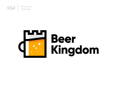 52/100 Daily Smart Logo Challenge 100 day challenge 100 day project abstract beer castle kingdom letter letterform letters logo logo challenge modern wordmark