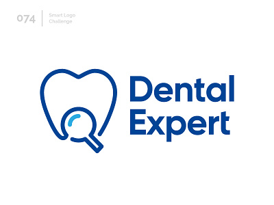 74/100 Daily Smart Logo Challenge dental dentist search tooth