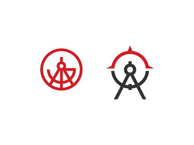 Sextant Logo abstract logo modern navigation sextant