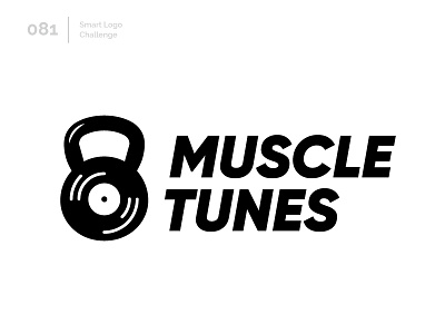 81/100 Daily Smart Logo Challenge 100 day challenge 100 day project abstract kettlebell logo logo challenge muscle music tunes tunez vinyl workout workout music
