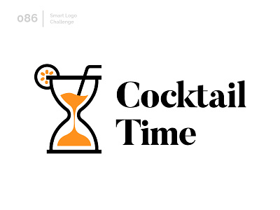 86/100 Daily Smart Logo Challenge 100 day challenge 100 day project abstract cocktail logo logo challenge time