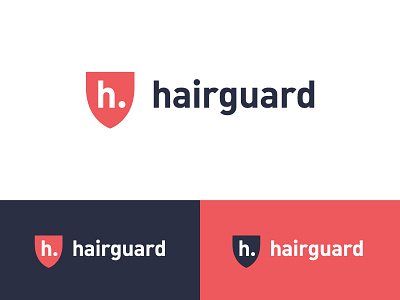 Hair Guard Logo guard hair hair care hair growth hair loss letter letter h letters logo modern shield
