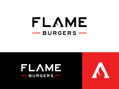 Flame Burger Logo