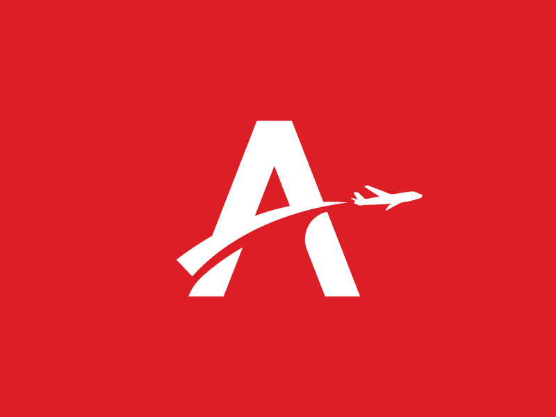 Airplane Travelling letters letter modern logo abstract letter a traveling travelling travel plane airplane