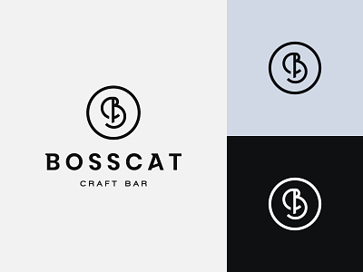 BossCat Logo bar bc boss bosscat brand identity cat chill craft craft bar island letter letter b letterform logo logo design lounge modern monogram urban visual identity