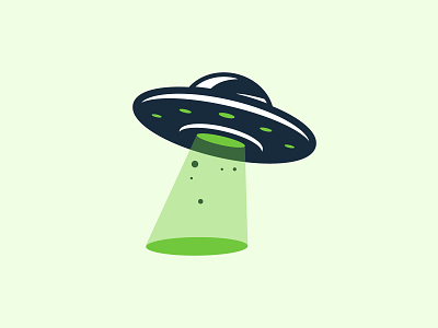 UFO Logo abstract aliens green invasion logo logo design modern ufo