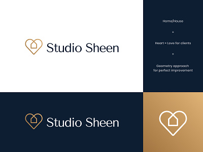Home Design Logo abstract brand identity butterfly elegant gold heart home home decoration home design home staging house interior interior design logo love toronto visual identity