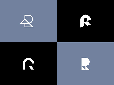Richards Architecture Logos abstract architect architects architectural architecture brand identity geometric geometry letter letter r logo logo design modern visual identity