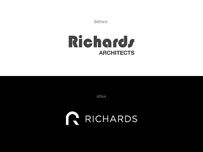 Richards Logo Update abstract architect architects architectural architecture brand identity geometric geometry letter letter r logo logo design modern visual identity