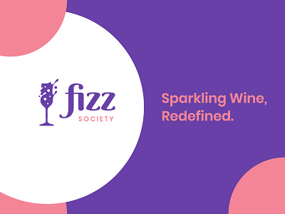 Sparkling Wine Champagne Glass abstract brand identity bubbles bubbles logo champagne dots logo feminine logo fizz fizzy funky glass grapes letter logo modern prosecco sparkling wine wine identity wine logo