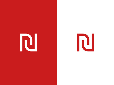 NJ Monogram abstract brand identity jn letter letters logo logo design modern monogram nj red visual identity