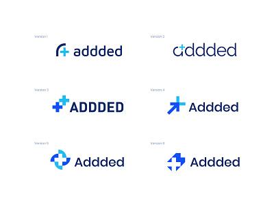 Addded Logos abstract add advertising agency blue customers growth logo logo design modern plus value