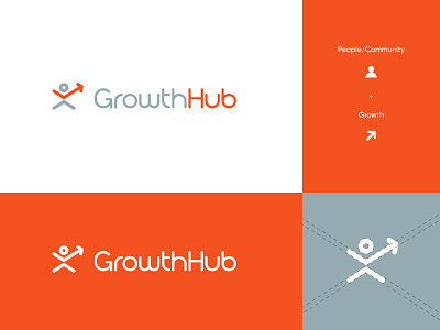 Growth Hub Logo abstract arrow brand identity finance grow growth hub letter g letter logo logo logo design marketing modern success upward