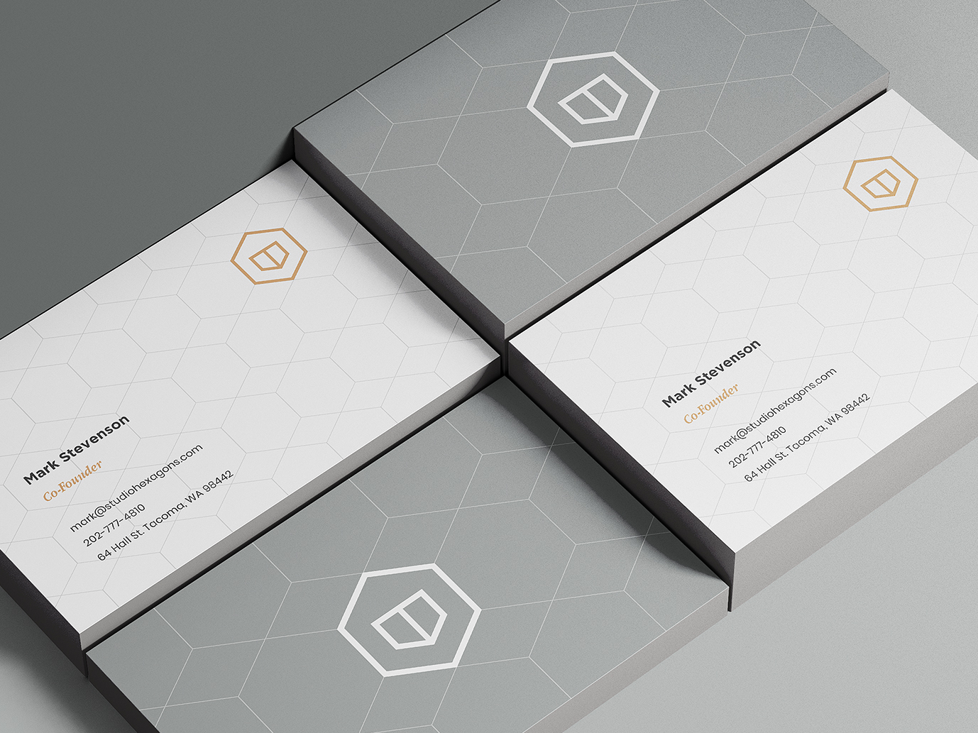 Hexagons Business Cards Stationary By Insigniada