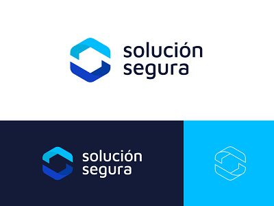 Solucion Segura abstract blue brand identity branding broker corporate insurance insurance risk letters logo logo design modern monogram risk security solutions visual identity