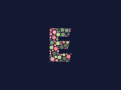 Dotted Monogram Letter E