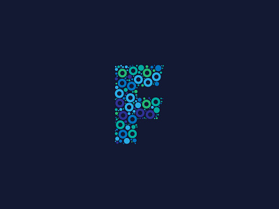 Dotted Monogram Letter F