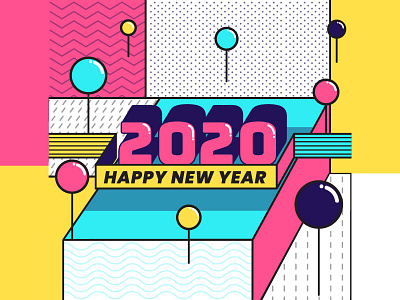 Happy New Year 2020 abstract celebrate happy new year new year 2020 new years new years eve party