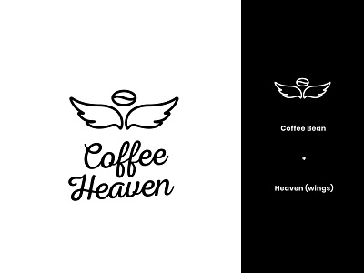 Coffee Heaven Logo 1 abstract brand identity coffee coffee bean coffee brand coffee brand identity coffee logo heaven logo logo design modern