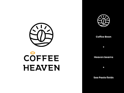 Coffee Heaven Logo 3 abstract brand identity coffee coffee bean coffee brand coffee brand identity coffee logo heaven logo logo design modern