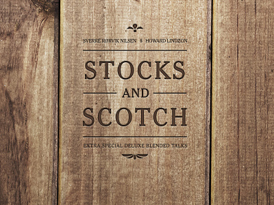 Stocks And Scotch Label branded label logo scotch stocks wood burn