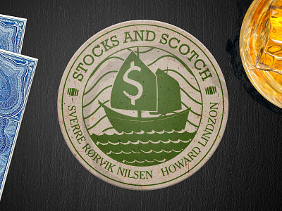 Stocks And Scotch Coaster Seal branding coaster scotch seal stocks water ring