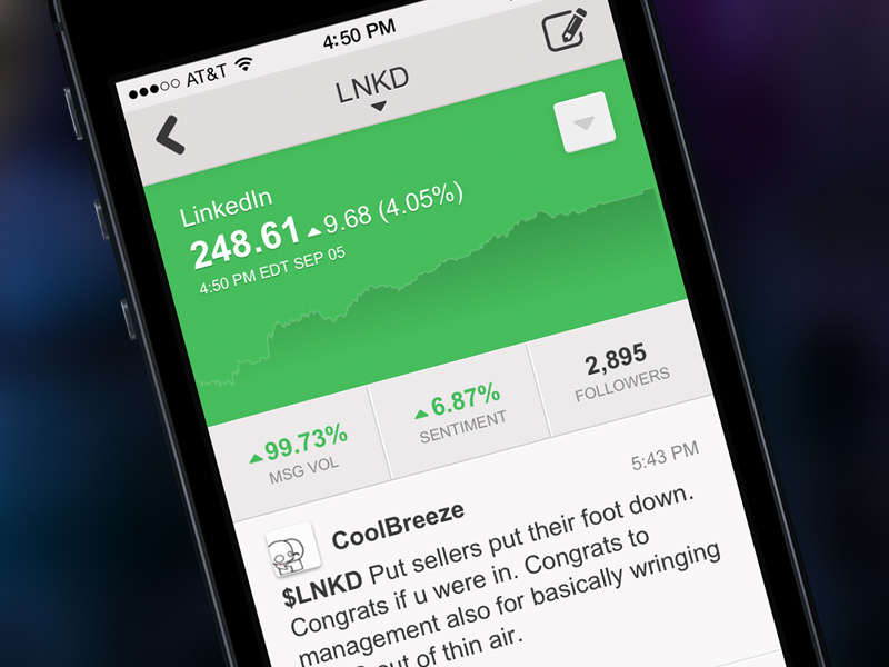 Stocktwits Mobile App Drops By John Strott On Dribbble