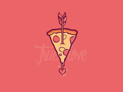 True love. arrow love pizza true