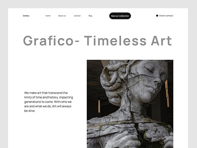 Art website for an art gallery design ui ux