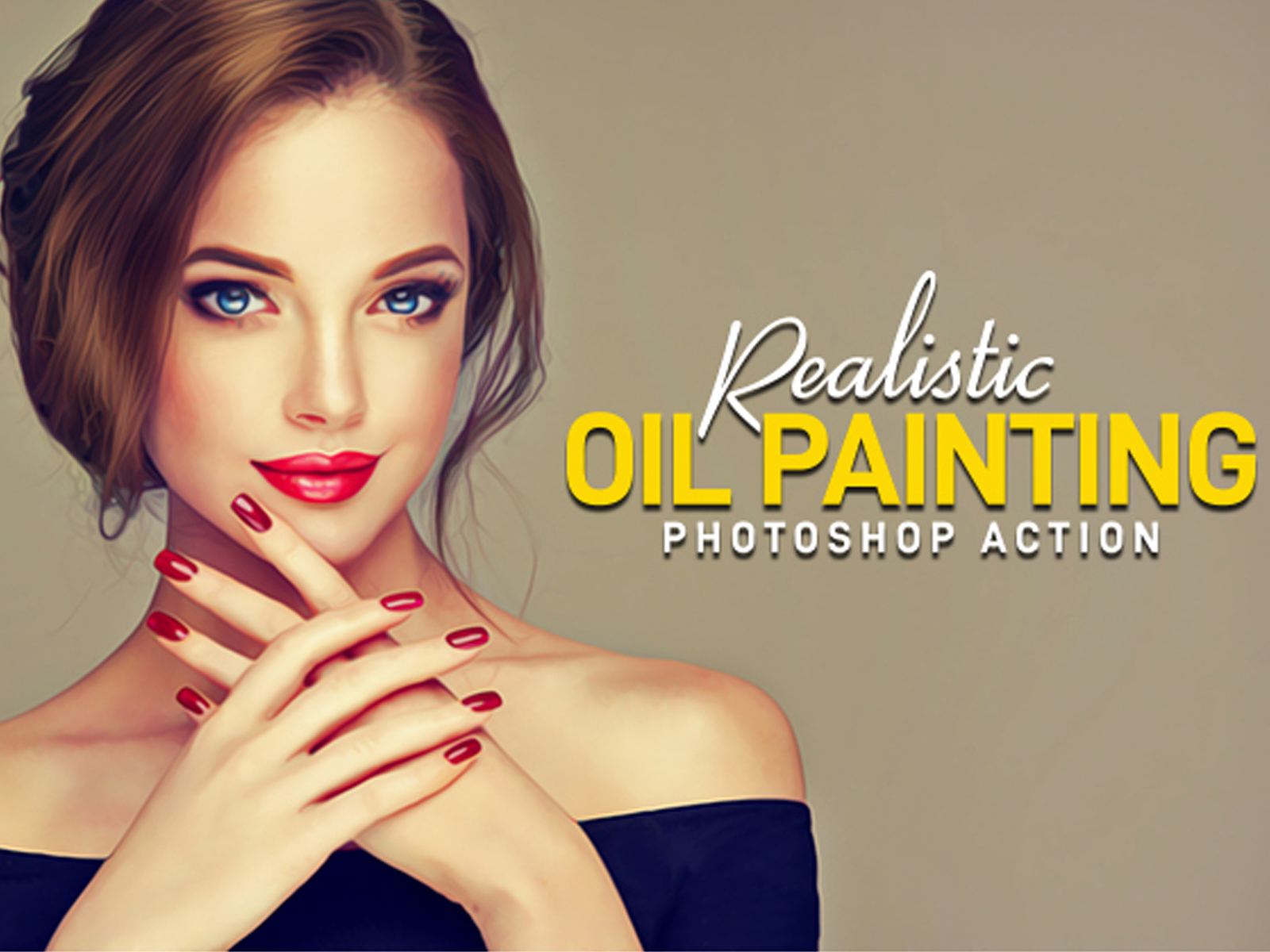 realistic oil painting photoshop action download