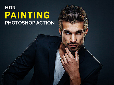 HDR Painting Photoshop Action portrait painting