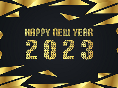 Golden luxury happy new year template