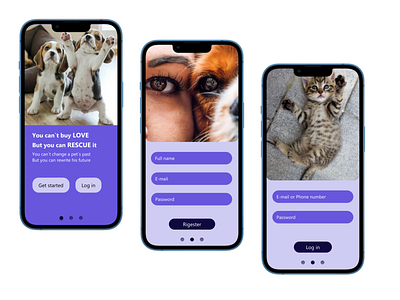 Pet therapy - Online pet adoption UI concept app design - Part 1 design figma graphic design ui ui kit ux uxui desugn