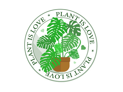 Plant is love design illustration vector