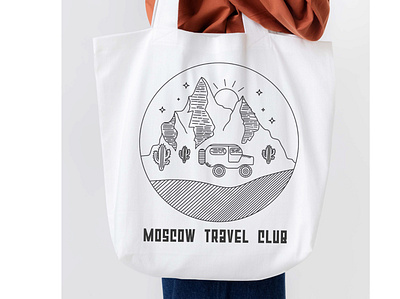 Souvenir design for travel club bag branding car club design graphic design illustration suv totebag travel vector