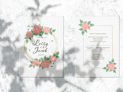 Rustic wedding invitation