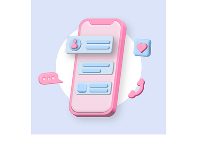 3D phone illustration cute design graphic design illustration illustrator iphone phone vector