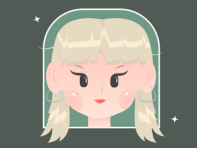 Girl character vector illustration