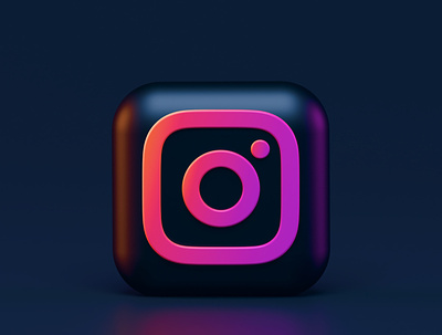 Instagram-Dark-Mode-3D-icon 3d graphic design icon logo motion graphics