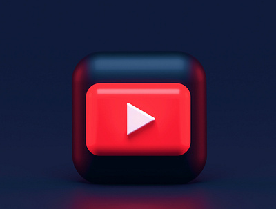 YouTube-Dark-Mode-3D-icon 3d branding graphic design icon logo ui vector