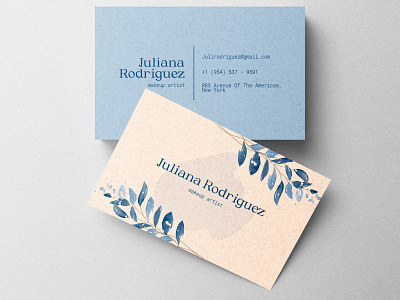 Watercolor Floral Makeup Artist Business Card adobe illustrator branding business business card design floral graphic design illustration watercolor