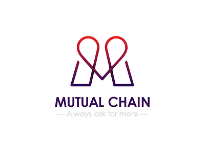 Mutual Chain asset blockchain crypt design logo