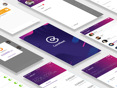 CoinMeet App UI app asset blockchain crypt design logo ui