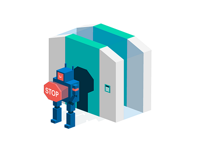 No Access access enterprise gatekeeping keys lock maintenance robot security stop tech