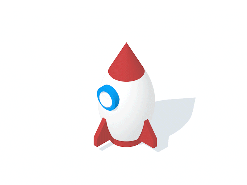 Animated Icon Series: Portfolio animated c4d flat icon loop motion rocket space spaceship tech