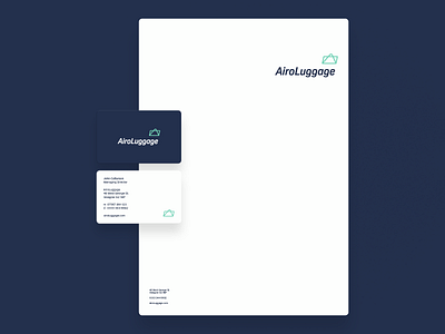 AiroLuggage brand branding business card corporate corporate branding design designer identity illustration letterhead logo stationary tourism travel typography vector