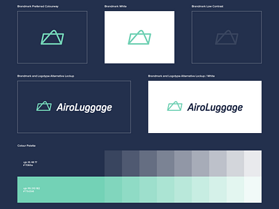 AiroLuggage brand brand agency brand and identity brand assets brand board colours font logo travel typogaphy