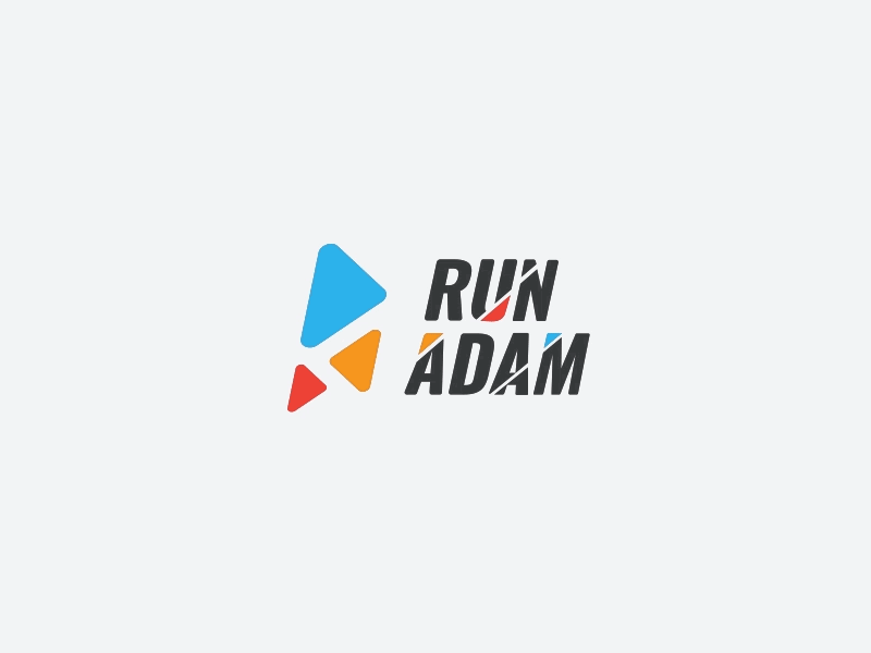 Run Adam logo animation animation app branding design graphic design icon illustration logo motion graphics ui vector